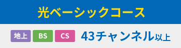 光ベーシックコース 地上・BS・CS 43チャンネル以上